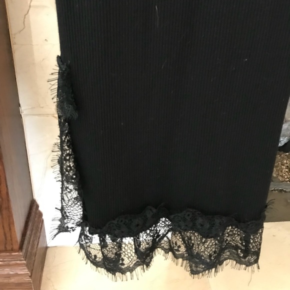 KNOW ONE CARES Ribbed Lace Dress. LBD - Picture 3 of 4